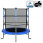 Preview: Trampolin mit Sicherheitsnetz Rund 140x160 cm Blau