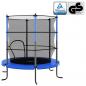 Preview: Trampolin mit Sicherheitsnetz Rund 140x160 cm Blau