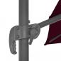 Preview: Ampelschirm mit Aluminium-Mast Bordeauxrot 300x300 cm