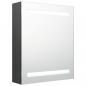 Preview: LED-Bad-Spiegelschrank Grau 50x14x60 cm