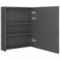 Preview: LED-Bad-Spiegelschrank Grau 50x14x60 cm