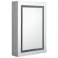 Preview: LED-Bad-Spiegelschrank Betongrau 50x13x70 cm