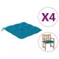 Preview: Stuhlkissen 4 Stk. Hellblau 40x40x7 cm Oxford-Gewebe