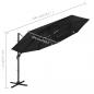 Preview: Sonnenschirm mit Aluminium-Mast 4-lagig Schwarz 3x3 m