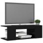 Preview: TV-Schrank mit LED-Leuchten Schwarz 90x39x30cm