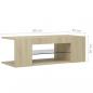 Preview: TV-Schrank mit LED-Leuchten Sonoma-Eiche 90x39x30cm