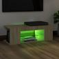 Preview: TV-Schrank mit LED-Leuchten Sonoma-Eiche 90x39x30cm