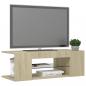 Preview: TV-Schrank mit LED-Leuchten Sonoma-Eiche 90x39x30cm