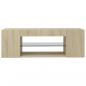 Preview: TV-Schrank mit LED-Leuchten Sonoma-Eiche 90x39x30cm