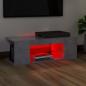 Preview: TV-Schrank mit LED-Leuchten Betongrau 90x39x30 cm