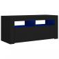 Preview: TV-Schrank mit LED-Beleuchtung Schwarz 90x35x40 cm