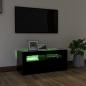 Preview: TV-Schrank mit LED-Beleuchtung Schwarz 90x35x40 cm