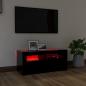 Preview: TV-Schrank mit LED-Beleuchtung Schwarz 90x35x40 cm