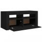 Preview: TV-Schrank mit LED-Beleuchtung Schwarz 90x35x40 cm