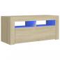 Preview: TV-Schrank mit LED-Leuchten Sonoma-Eiche 90x35x40 cm