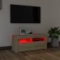 Preview: TV-Schrank mit LED-Leuchten Sonoma-Eiche 90x35x40 cm