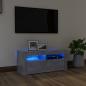 Preview: ARDEBO.de - TV-Schrank mit LED-Leuchten Betongrau 90x35x40 cm