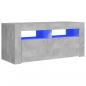 Preview: TV-Schrank mit LED-Leuchten Betongrau 90x35x40 cm