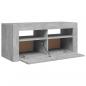 Preview: TV-Schrank mit LED-Leuchten Betongrau 90x35x40 cm