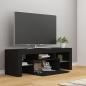 Preview: TV-Schrank mit LED-Leuchten Schwarz 120x35x40 cm