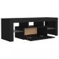 Preview: TV-Schrank mit LED-Leuchten Schwarz 120x35x40 cm