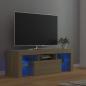 Preview: ARDEBO.de - TV-Schrank mit LED-Leuchten Sonoma-Eiche 120x35x40 cm