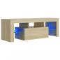 Preview: TV-Schrank mit LED-Leuchten Sonoma-Eiche 120x35x40 cm