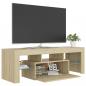 Preview: TV-Schrank mit LED-Leuchten Sonoma-Eiche 120x35x40 cm