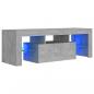 Preview: TV-Schrank mit LED-Beleuchtung Betongrau 120x35x40 cm