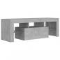 Preview: TV-Schrank mit LED-Beleuchtung Betongrau 120x35x40 cm