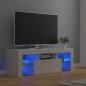 Preview: ARDEBO.de - TV-Schrank mit LED-Leuchten Hochglanz-Weiß 120x35x40 cm