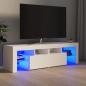 Preview: ARDEBO.de - TV-Schrank mit LED-Beleuchtung Weiß 140x36,5x40 cm