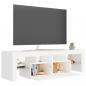 Preview: TV-Schrank mit LED-Beleuchtung Weiß 140x36,5x40 cm