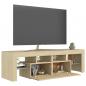 Preview: TV-Schrank mit LED-Beleuchtung Sonoma-Eiche 140x36,5x40 cm