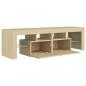 Preview: TV-Schrank mit LED-Beleuchtung Sonoma-Eiche 140x36,5x40 cm