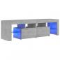 Preview: TV-Schrank mit LED-Beleuchtung Betongrau 140x36,5x40 cm