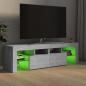 Preview: TV-Schrank mit LED-Beleuchtung Betongrau 140x36,5x40 cm