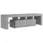 Preview: TV-Schrank mit LED-Beleuchtung Betongrau 140x36,5x40 cm