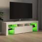 Preview: TV-Schrank mit LED-Beleuchtung Hochglanz-Weiß 140x36,5x40 cm