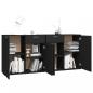 Preview: Sideboard Schwarz 160x36x75 cm Holzwerkstoff