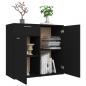 Preview: Sideboard Schwarz 80x36x75 cm Holzwerkstoff