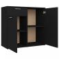 Preview: Sideboard Schwarz 80x36x75 cm Holzwerkstoff