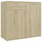 Preview: Sideboard Sonoma-Eiche 80x36x75 cm Holzwerkstoff