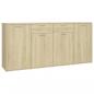 Preview: Sideboard Sonoma-Eiche 160x36x75 cm Holzwerkstoff