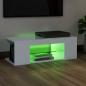 Preview: TV-Schrank mit LED-Leuchten Weiß 90x39x30 cm