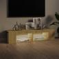 Preview: TV-Schrank mit LED-Leuchten Sonoma-Eiche 135x39x30 cm