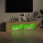 Preview: TV-Schrank mit LED-Leuchten Sonoma-Eiche 135x39x30 cm