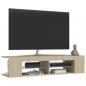 Preview: TV-Schrank mit LED-Leuchten Sonoma-Eiche 135x39x30 cm