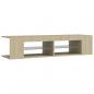 Preview: TV-Schrank mit LED-Leuchten Sonoma-Eiche 135x39x30 cm