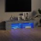 Preview: ARDEBO.de - TV-Schrank mit LED-Leuchten Betongrau 135x39x30 cm